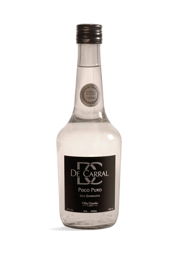 [PDC0500-01 v1] 1 Pisco DE CARRAL - Quebranta. Bot. 500 ml v1. Cosecha 2005